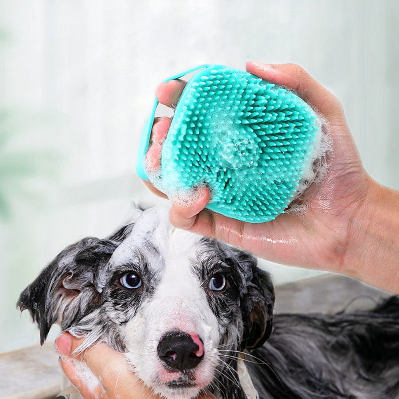 Pet Supplies Application - Sikat Mandi Hewan Peliharaan Silikon Lembut,