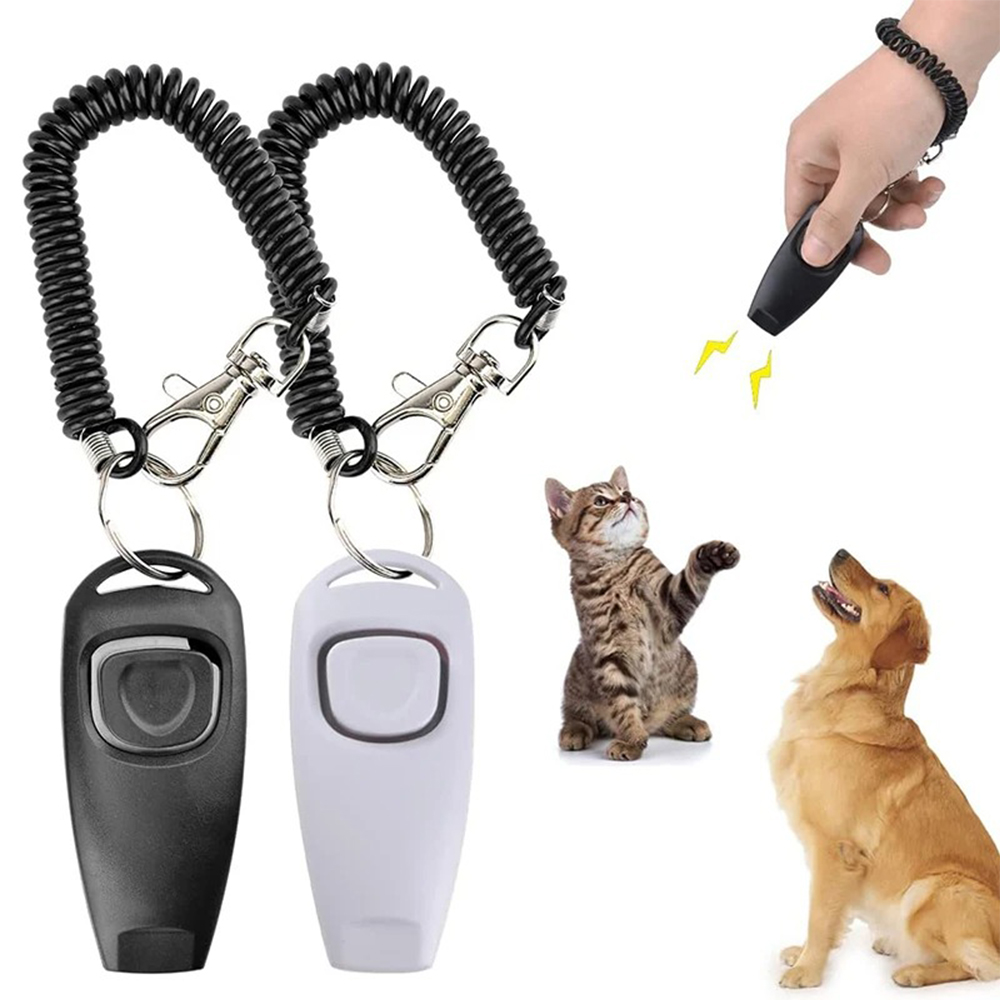 Training Clicker Dog - 2 in 1 Alat Pelatih Anjing,