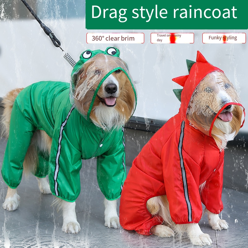 Dog Raincoat - Jas hujan anjing tahan air anjing