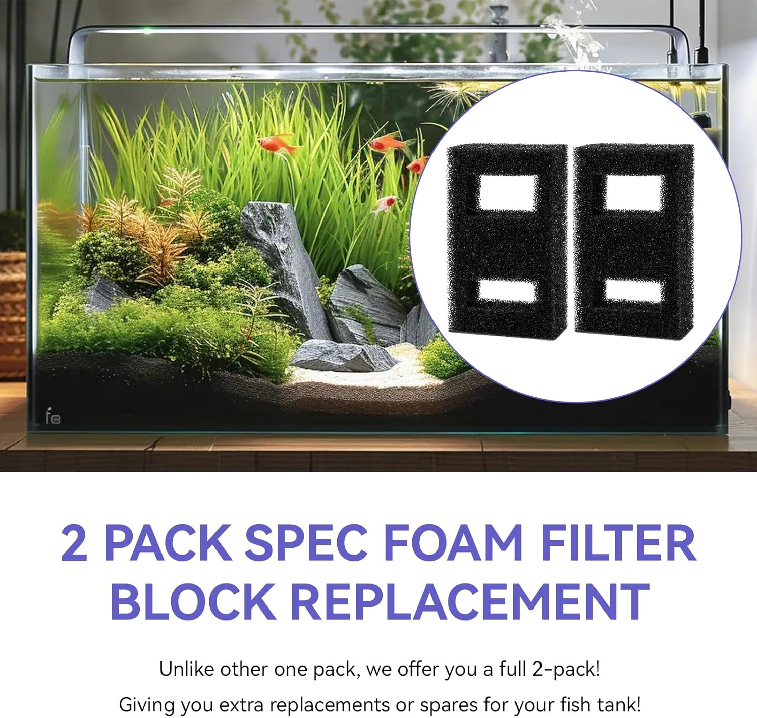 Fluval Aquarium Spec - Blok Filter Busa Kompatibel untuk Akuarium