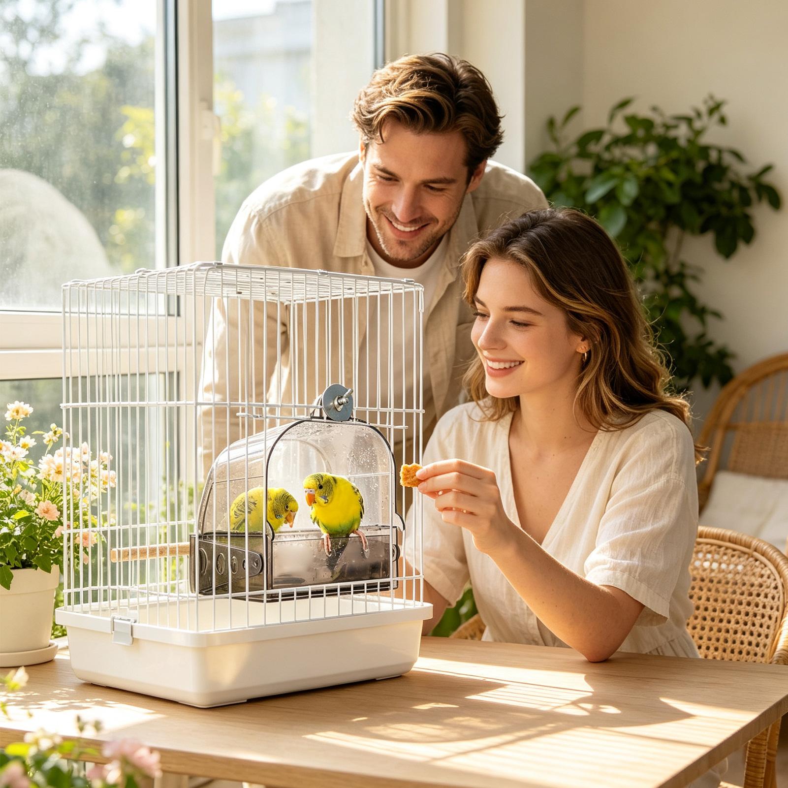 Bird Cage Parrot - Bak Mandi Burung Untuk Kandang, Dapat