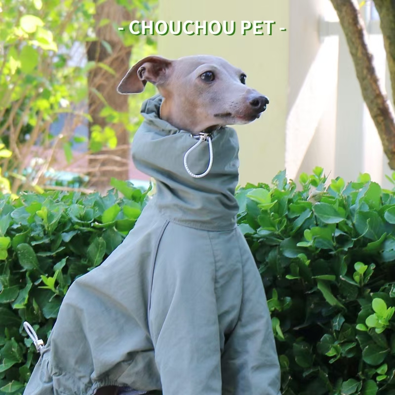 Jas Hujan Greyhound Italia Mus - Dog Raincoat ulasan dan harga