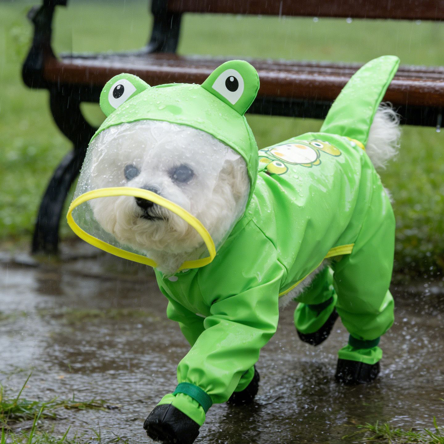 Jas Hujan Anjing Anti Air Full - Dog Raincoat ulasan dan harga