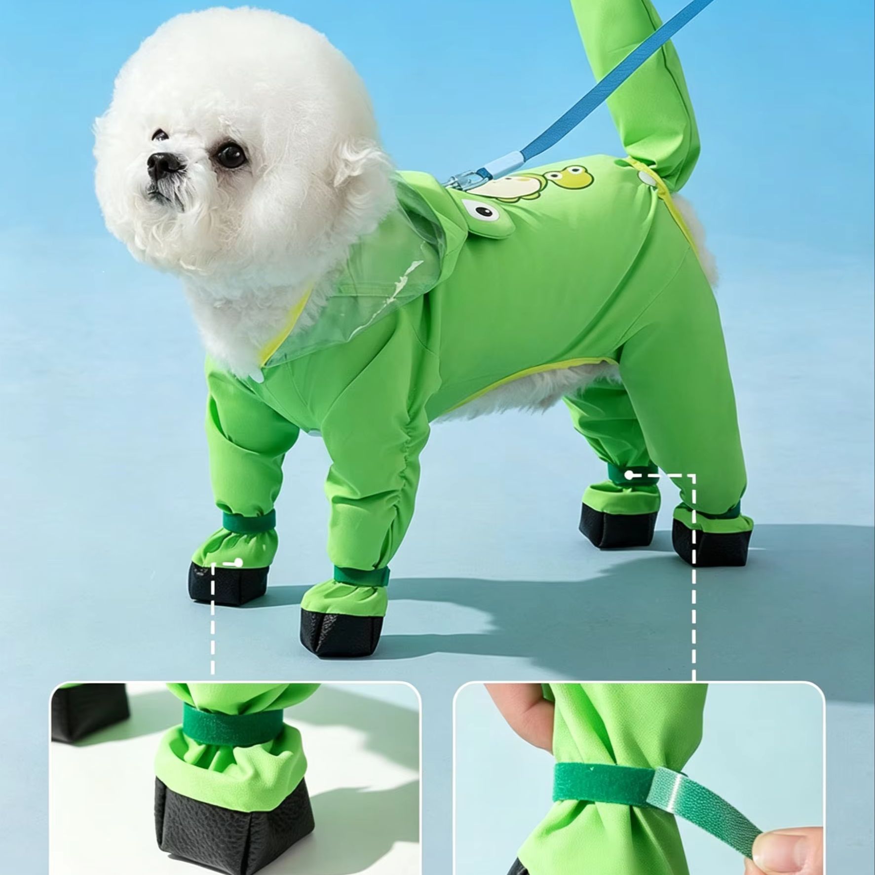 Jas Hujan Anjing Anti Air Full - Dog Raincoat ulasan dan harga