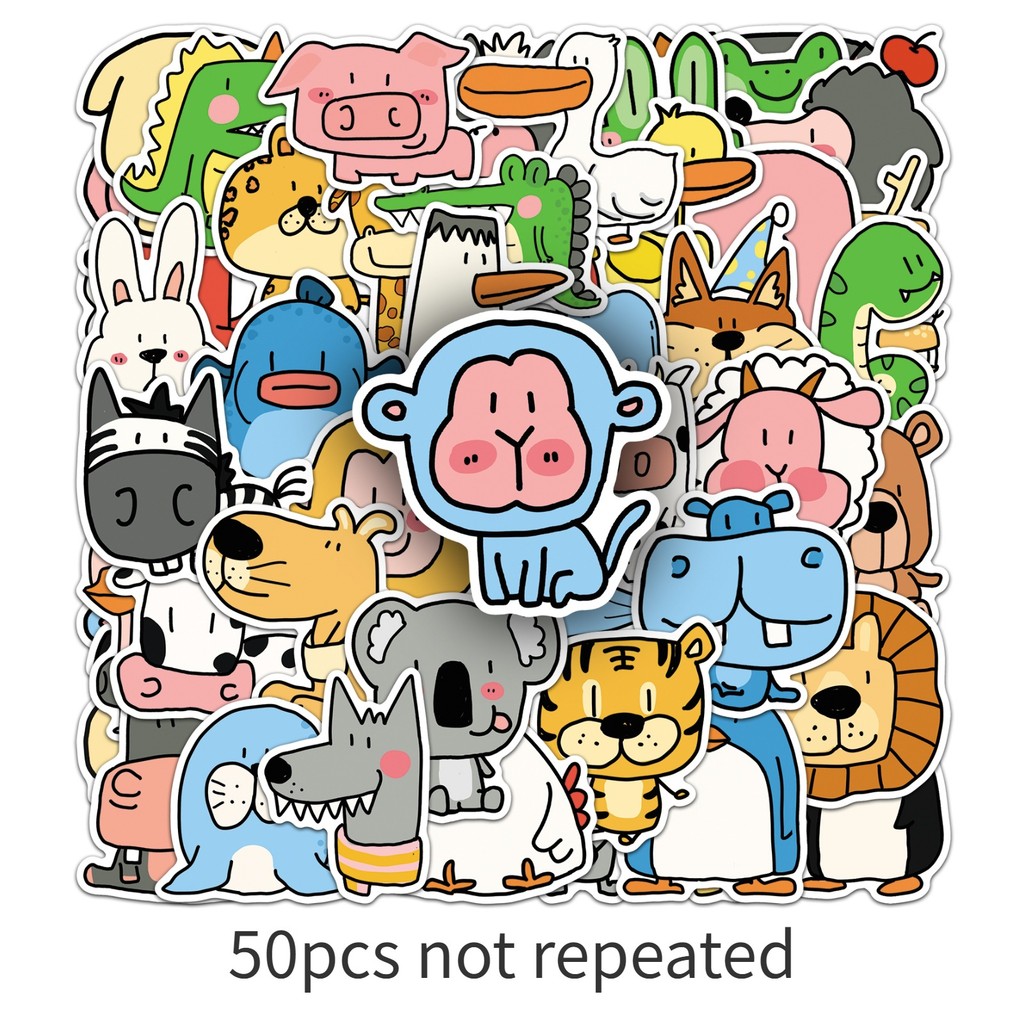 50 Lembar Stiker Hewan Kebun B - Pet Supplies Zoo ulasan dan harga