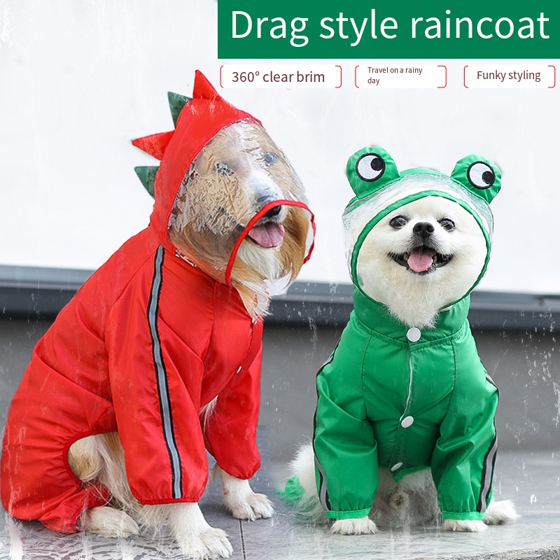 Jas hujan anjing tahan air anj - Dog Raincoat ulasan dan harga