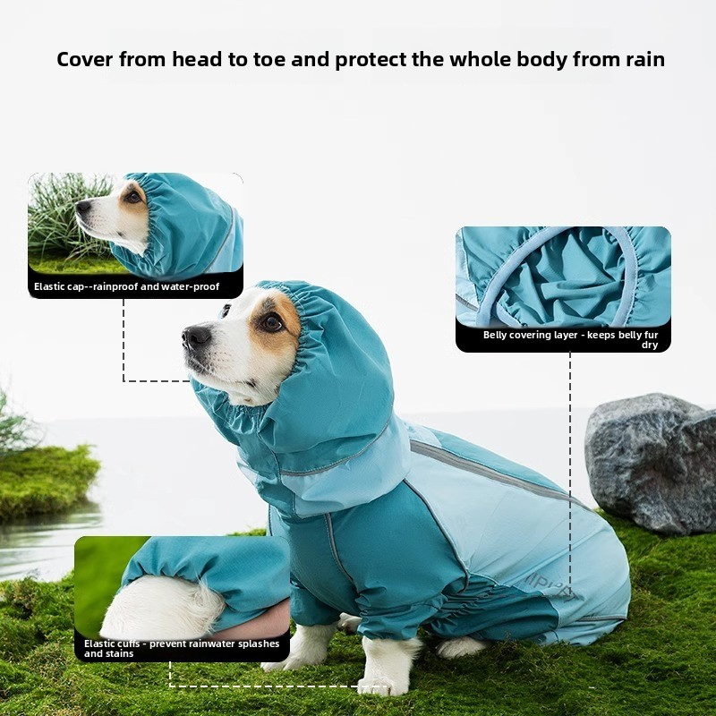 Jas Hujan Anjing Warna-Warni F - Dog Raincoat ulasan dan harga