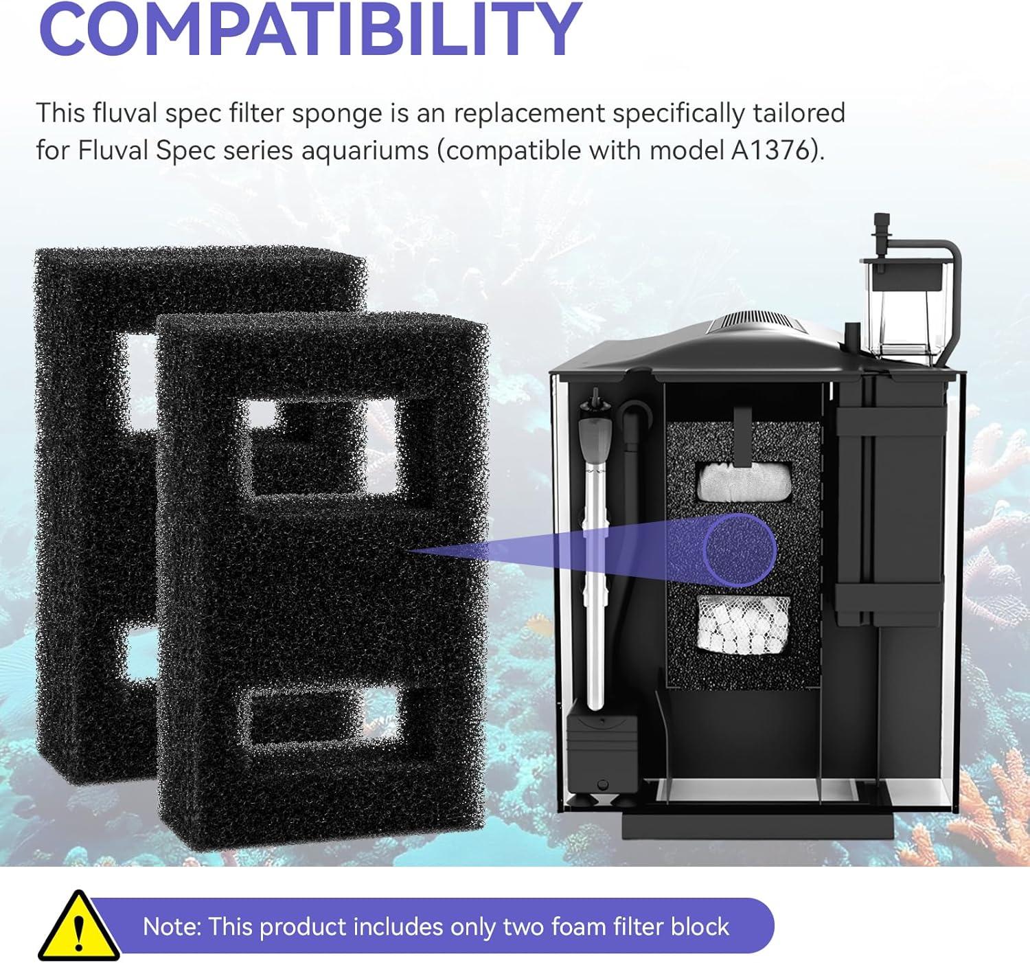 Blok Filter Busa Kompatibel un - Fluval Aquarium Spec ulasan dan harga