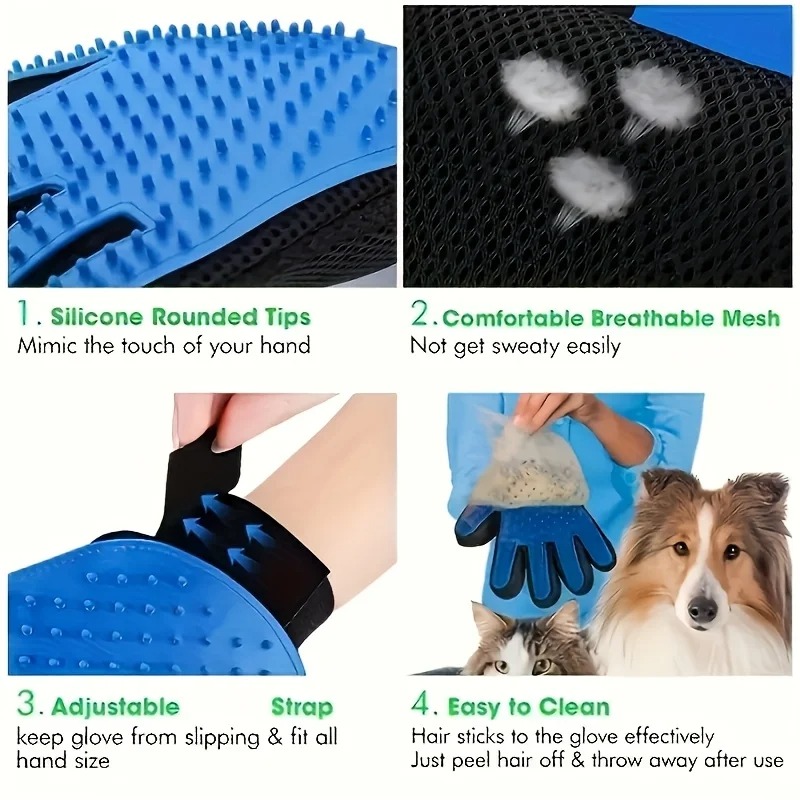 Sarung Tangan Sisir Bulu Hewan - Pet Grooming Glove ulasan dan harga